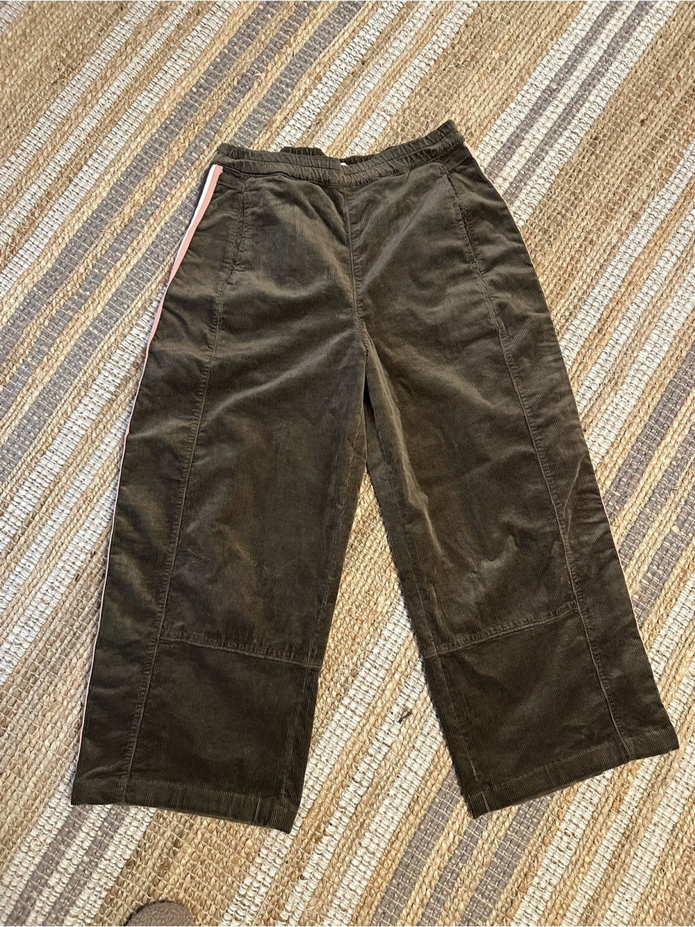Anthropologie Pilcro Izzie Pull on barrel pants in corduroy with side stripes - Picture 4 of 7